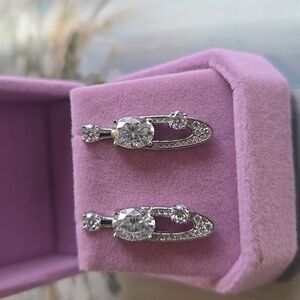 Moissanite 4 Carat 925 Sterling Silver Dangle earrings